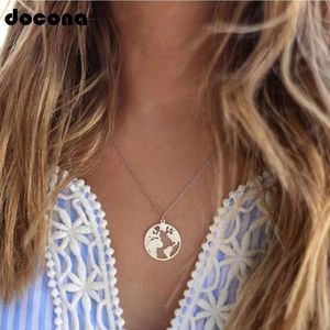 2018 The New Vintage Origami necklace world map wo